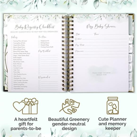 Pregnancy Journal and Memory Book with Stickers and Keepsake Pocket - Planner - Picture 5 of 7